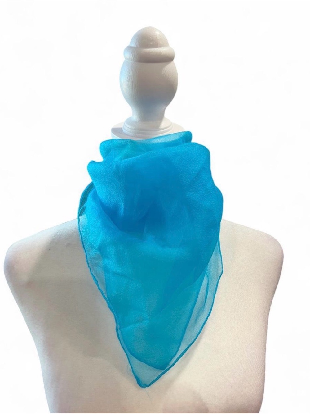 Sheer Teal Blue Scarf - Lightweight Women's Accessory